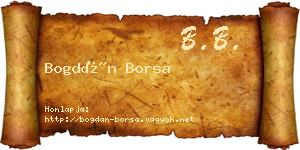 Bogdán Borsa névjegykártya